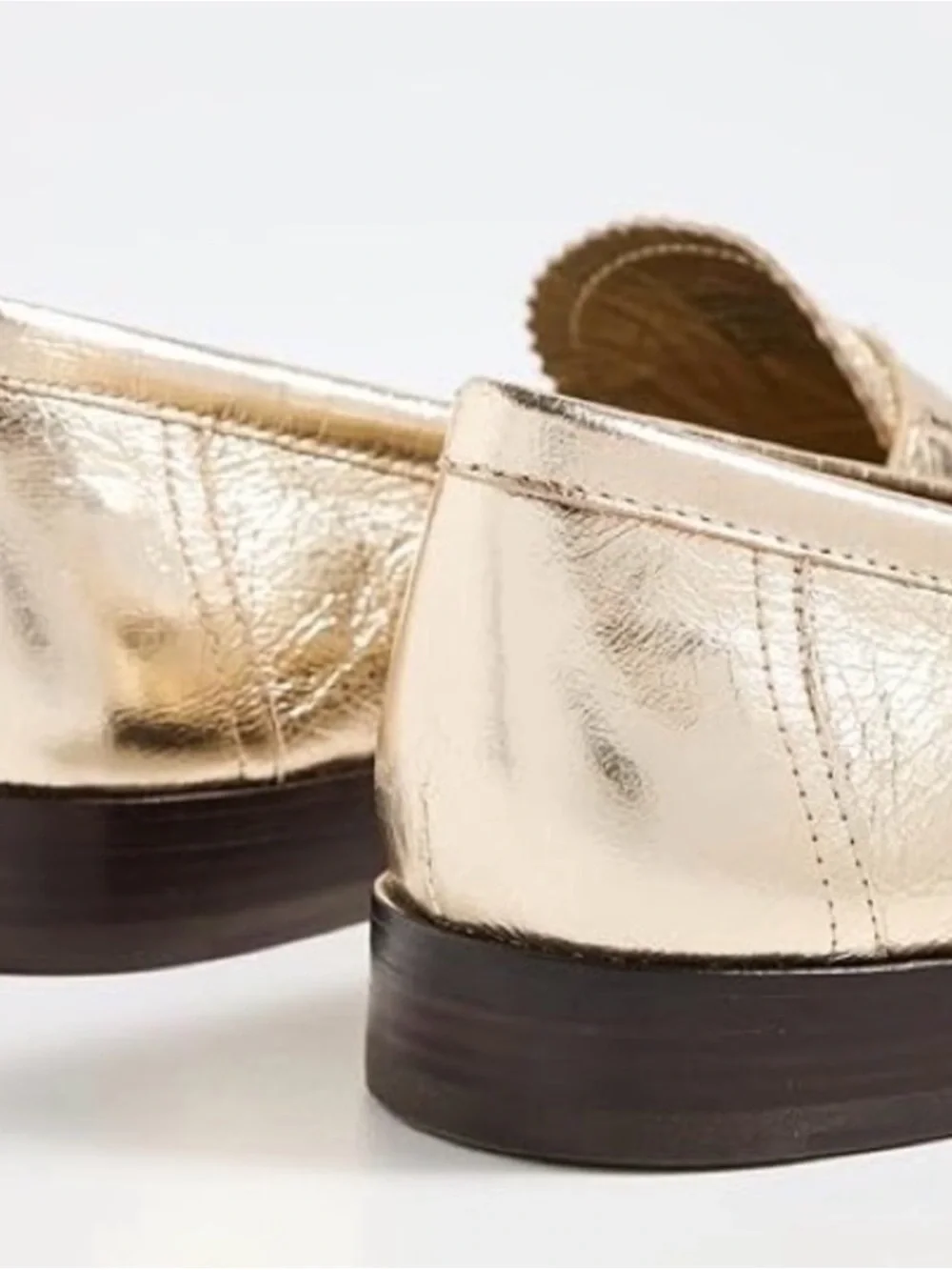 Tory Burch Classic Loafers - Spark Gold Metallic Leather - size 6 - brand new